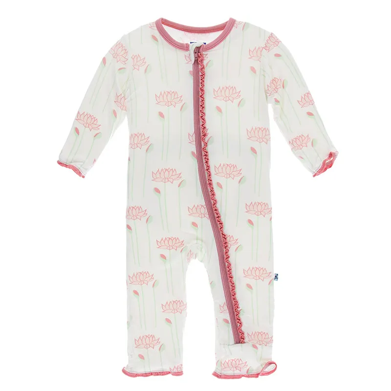 Kickee Pants Print Muffin Ruffle Coverall with Zipper