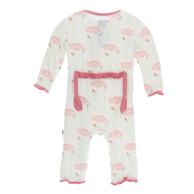 Kickee Pants Print Muffin Ruffle Coverall with Zipper