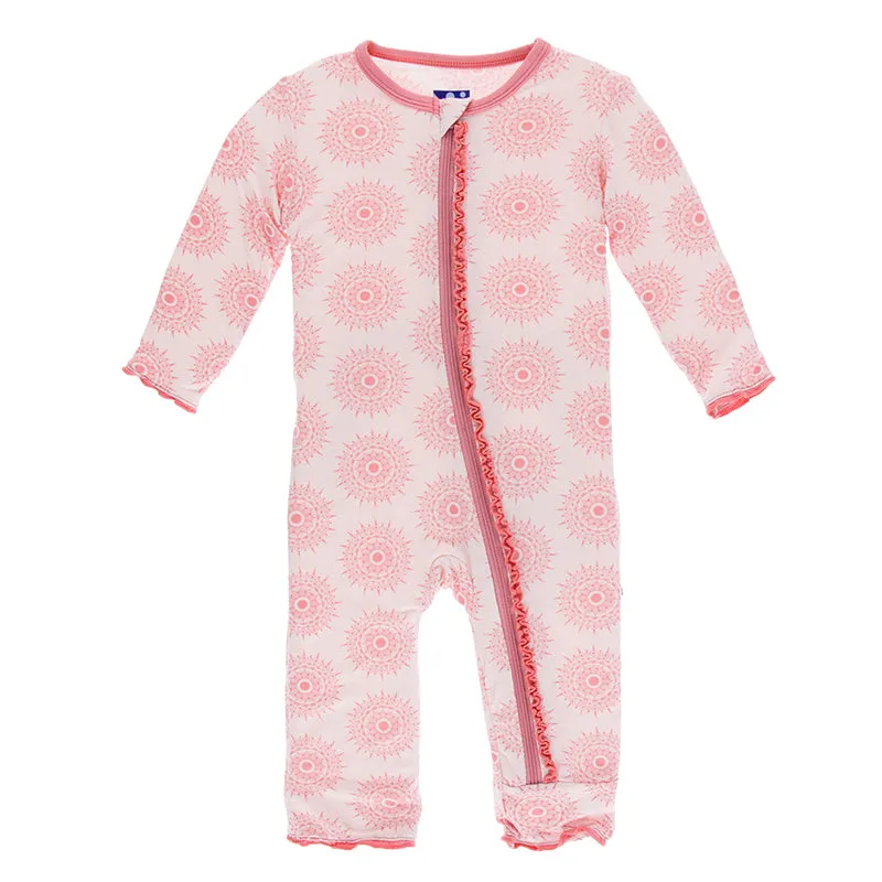 Kickee Pants Print Muffin Ruffle Coverall with Zipper