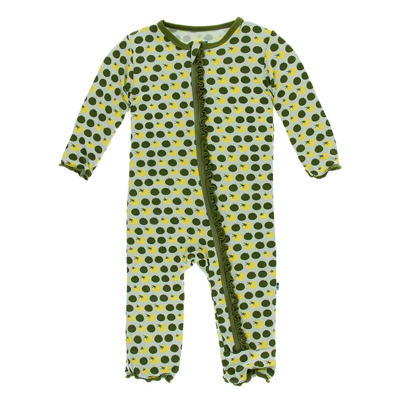 Kickee Pants Print Muffin Ruffle Coverall with Zipper