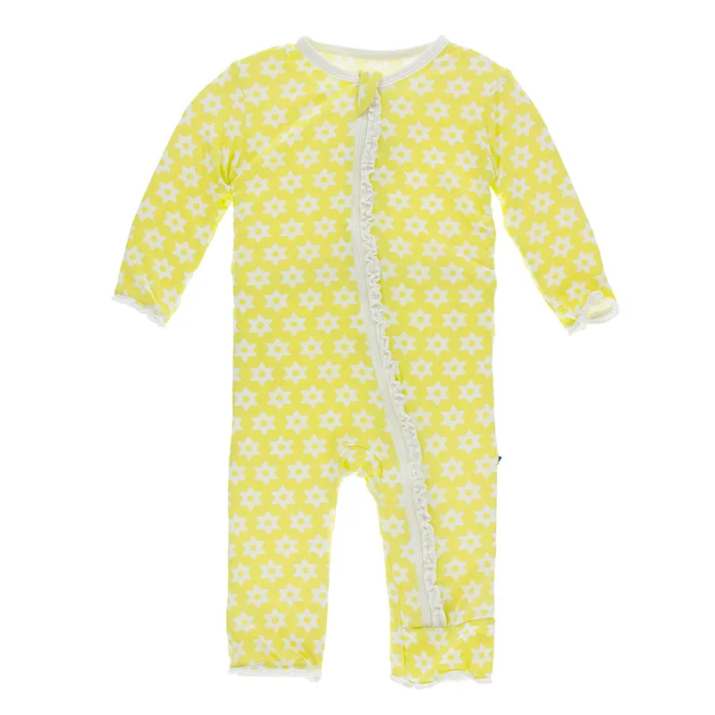 Kickee Pants Print Muffin Ruffle Coverall with Zipper