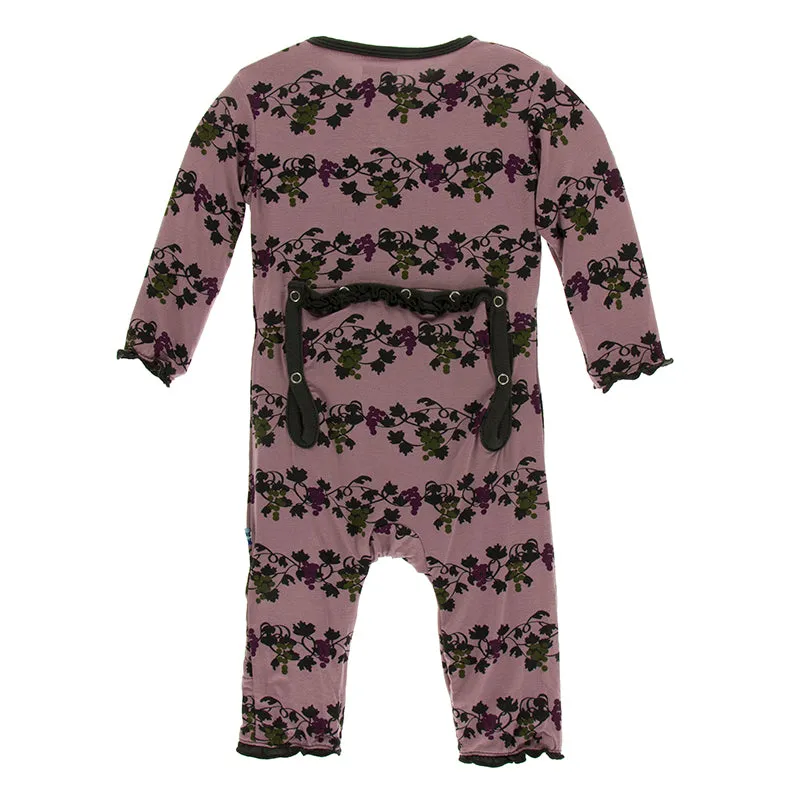 Kickee Pants Print Muffin Ruffle Coverall with Zipper