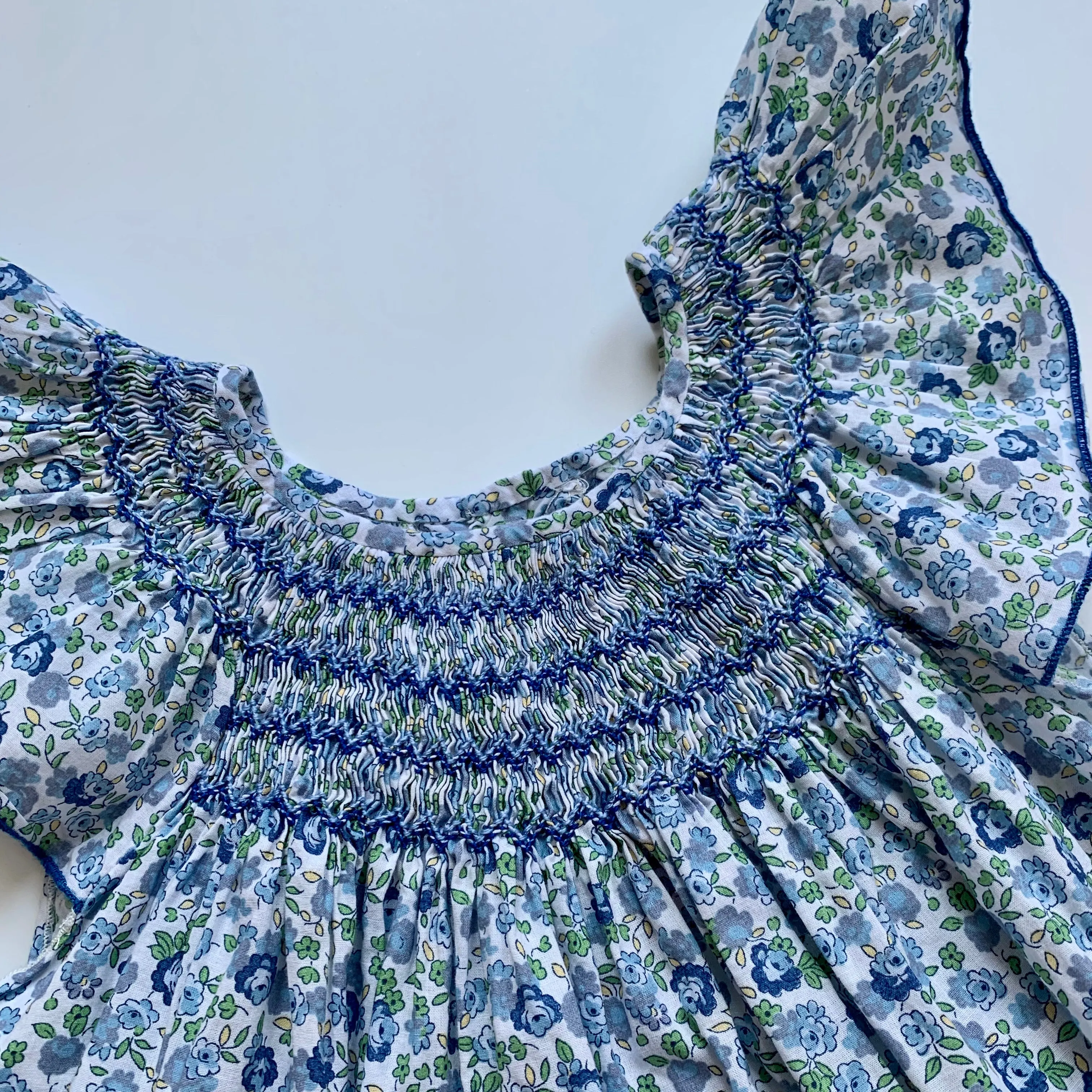 La Coqueta Blue Floral Dress With Smocking: 5 Years