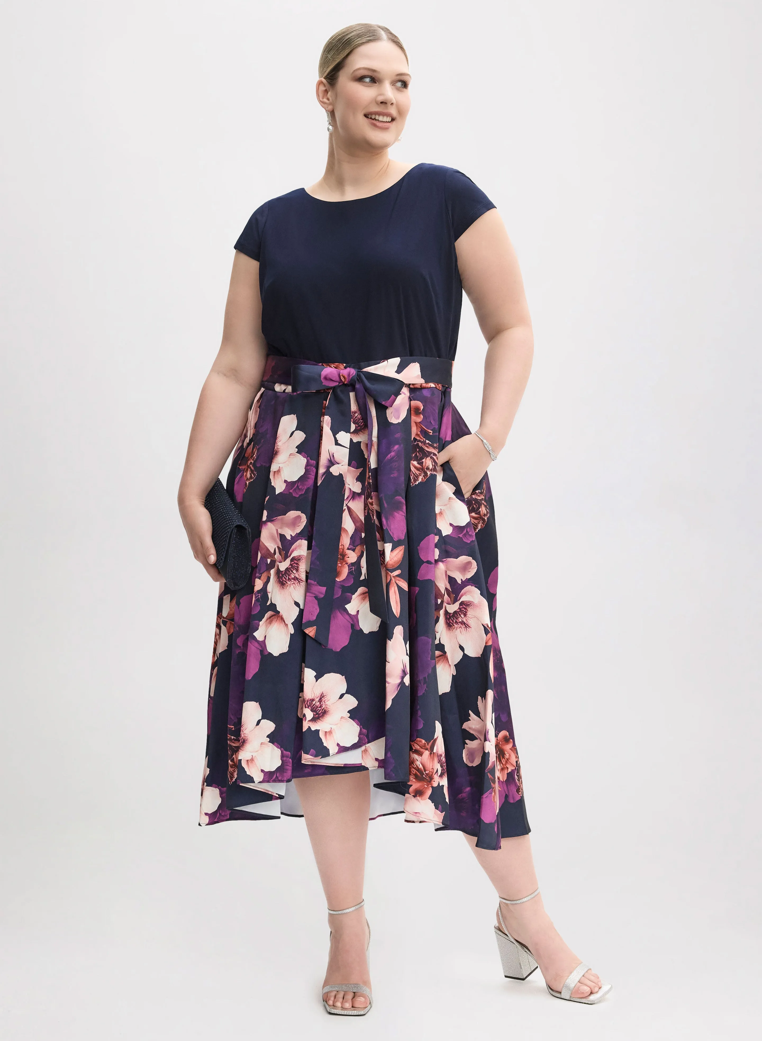 Laura Short Sleeve Floral Dress