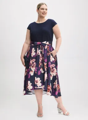 Laura Short Sleeve Floral Dress