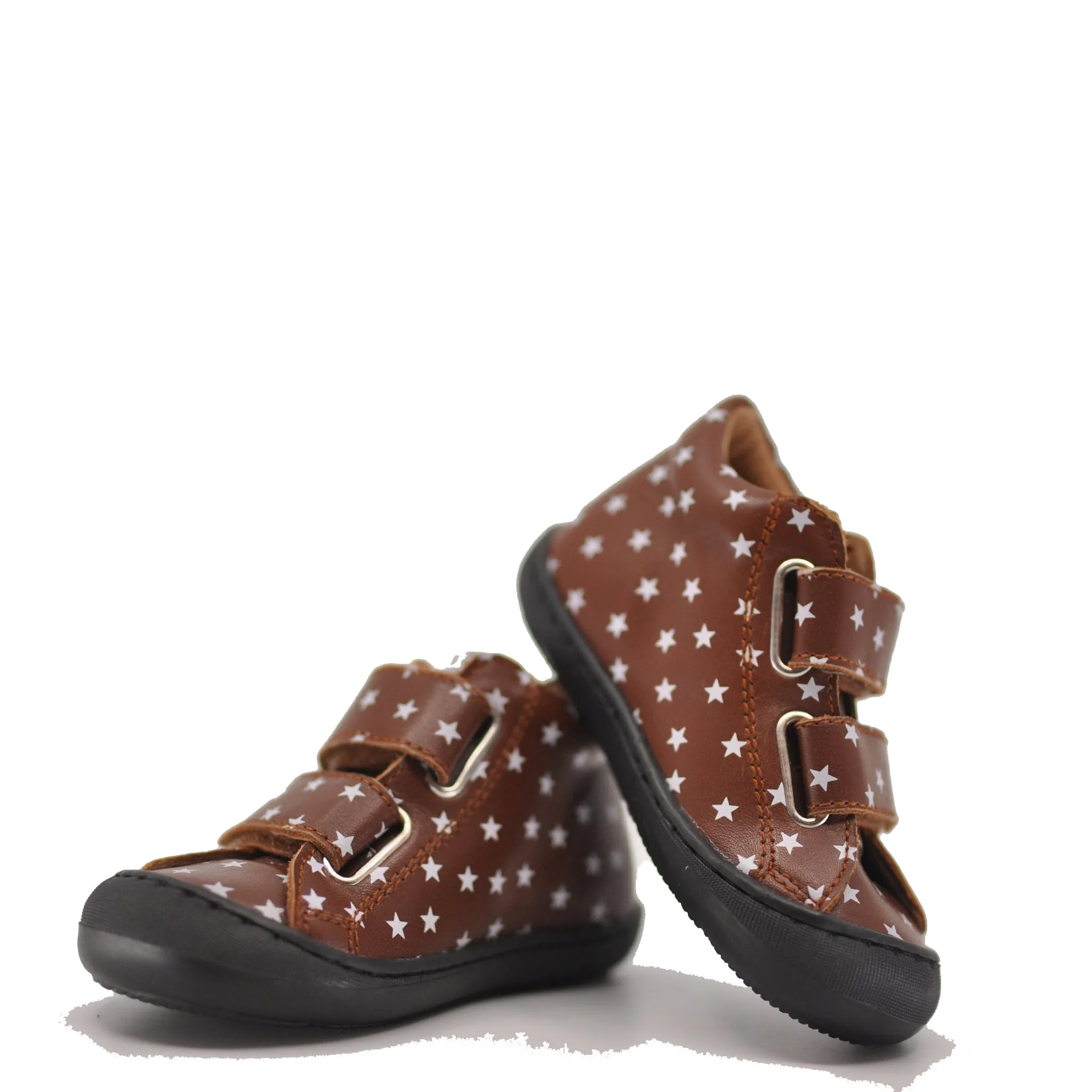 MAA Brown And White Star Baby Sneaker