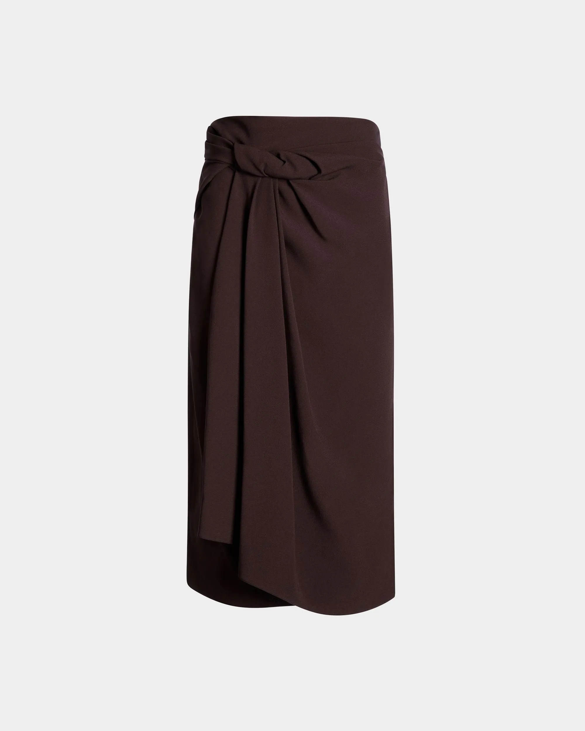 Midi Skirt In Ebano Viscose Blend 