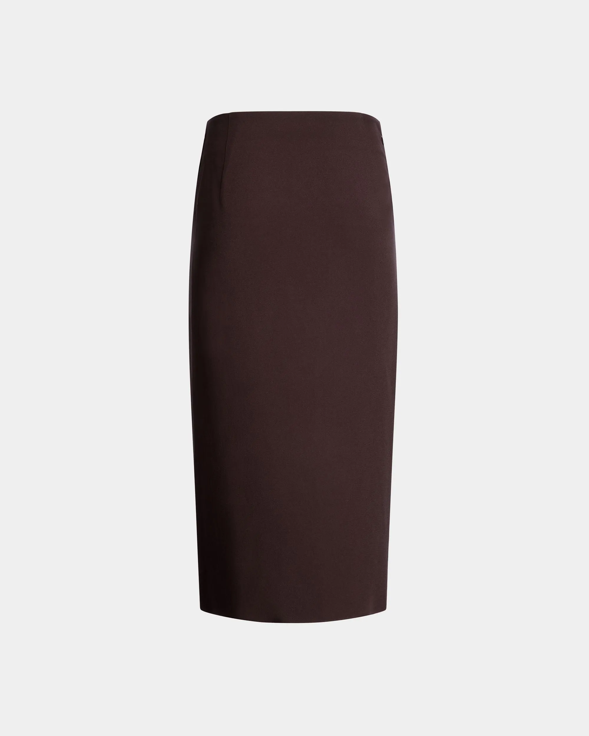 Midi Skirt In Ebano Viscose Blend 