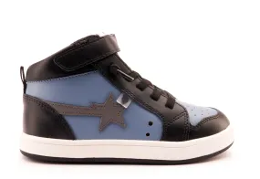 Old Soles Indigo and Black Star Hi Top Sneaker