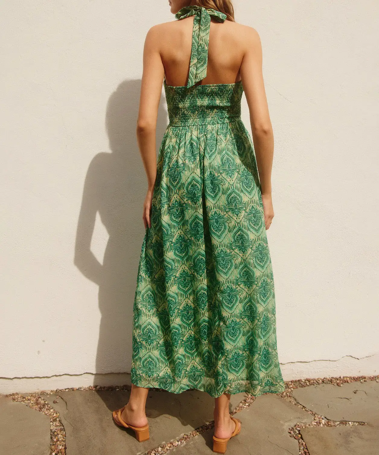 Paisley Print Keyhole Maxi Dress - Sea Jewel