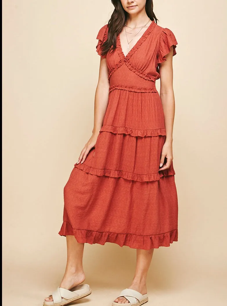 PINCH VNeck Midi Dress