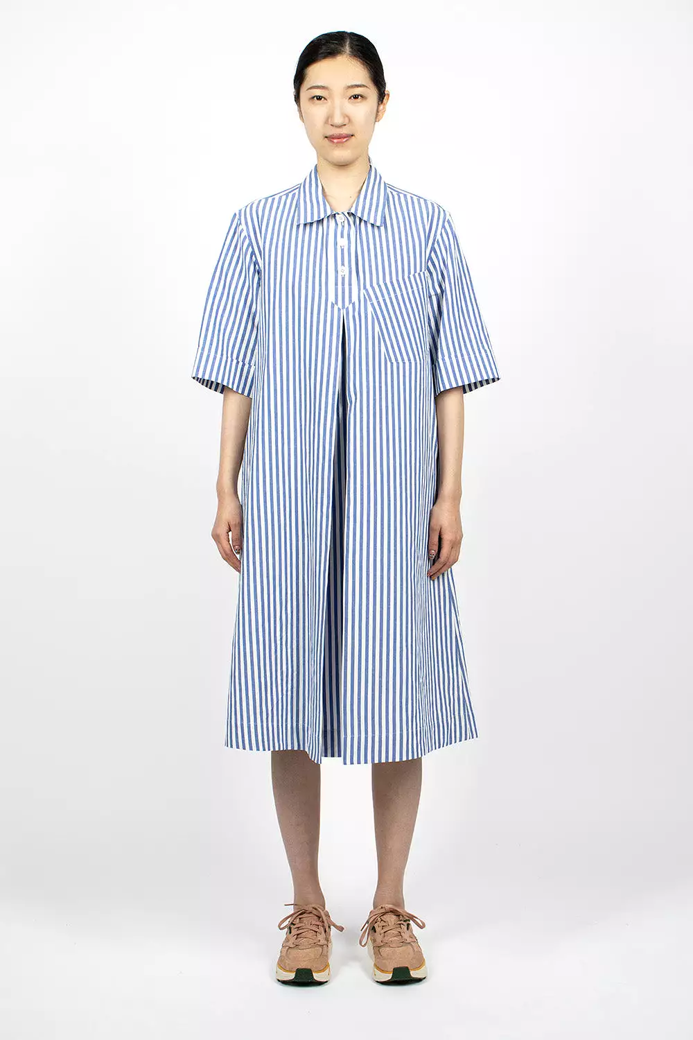 Polo Dress Candy Stripe Blue/White