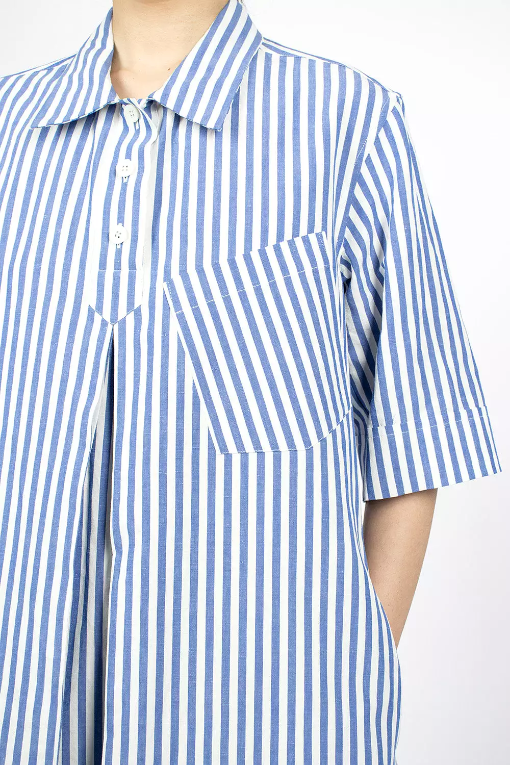 Polo Dress Candy Stripe Blue/White