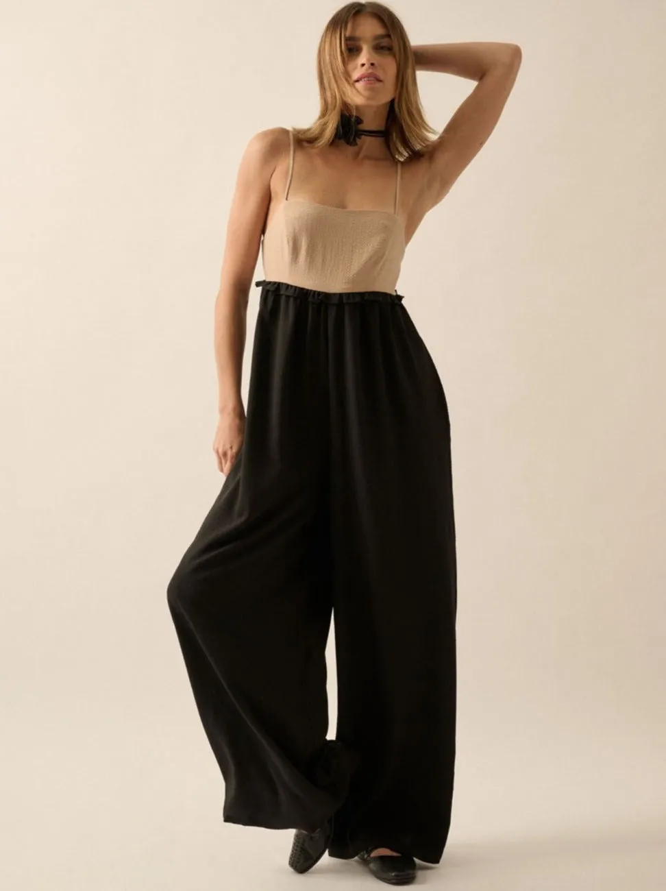 Pucker Ruffle Jumpsuit