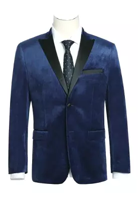 RENOIR Slim Fit Stretch Tuxedo Blazer 290-7