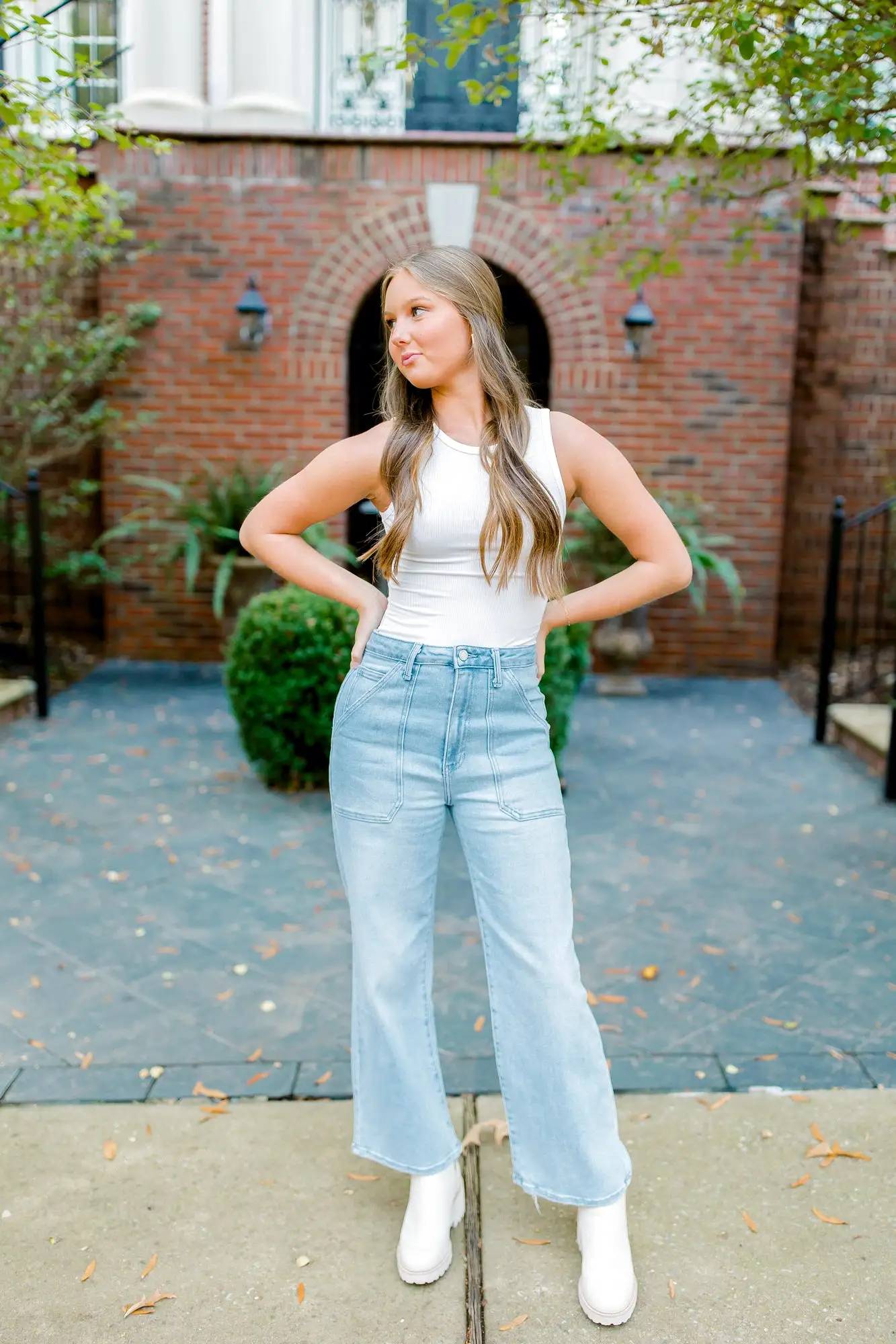 Ribbed Bodysuit - White