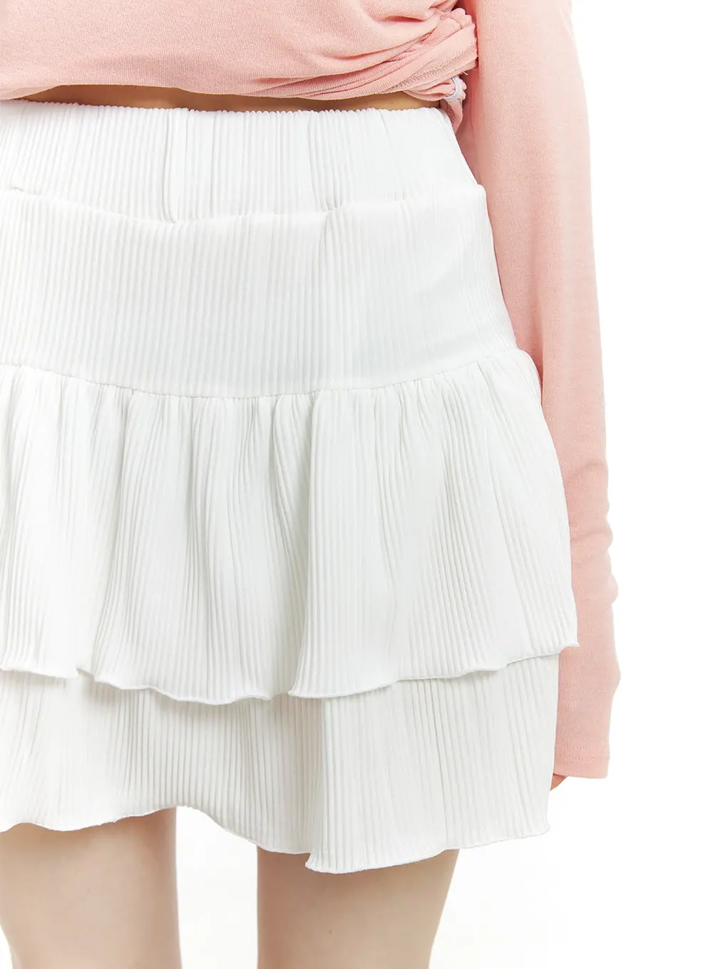 Ruffle Banded Mini Skirt OM426