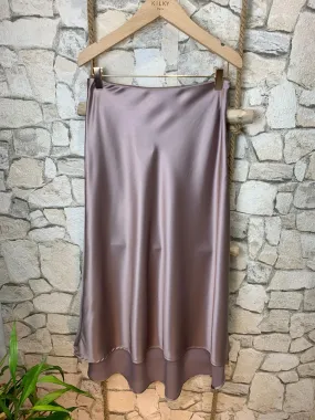 Satiny Midi Skirt Goya