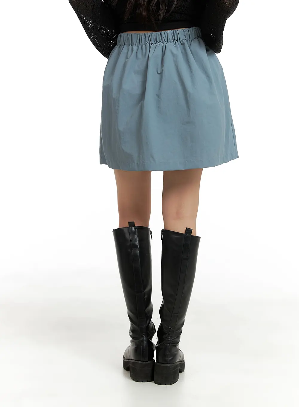 Shirred Flare Mini Skirt CM426