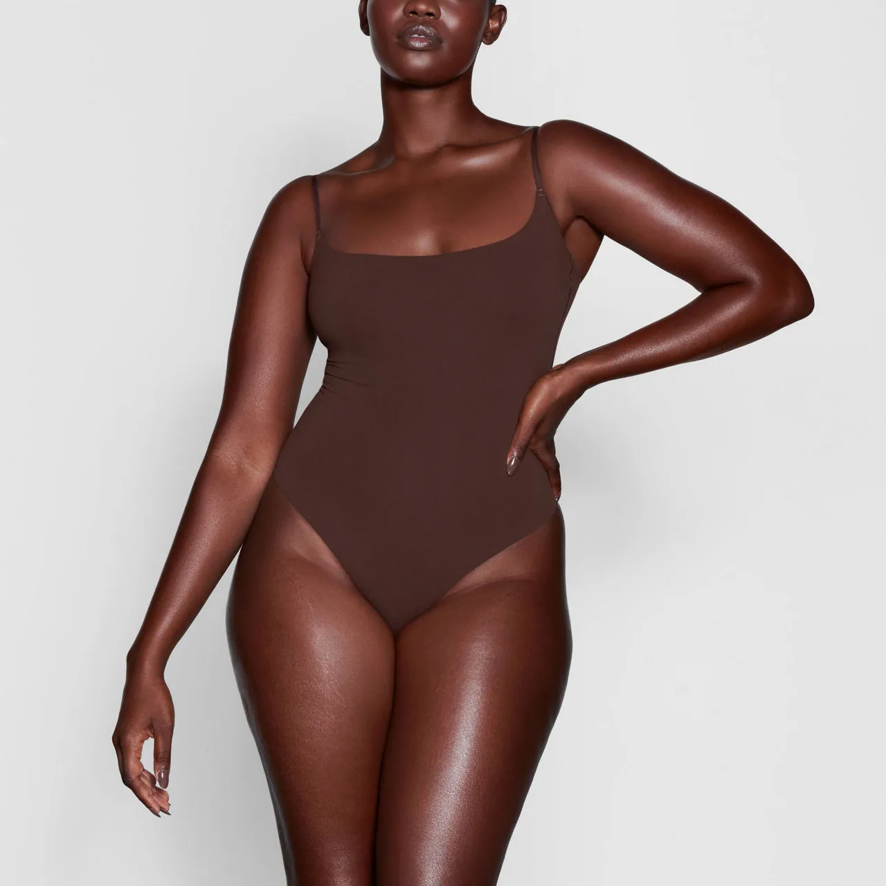 SKIMS FITS EVERYBODY Cami Bodysuit Cocoa - Dark Brown