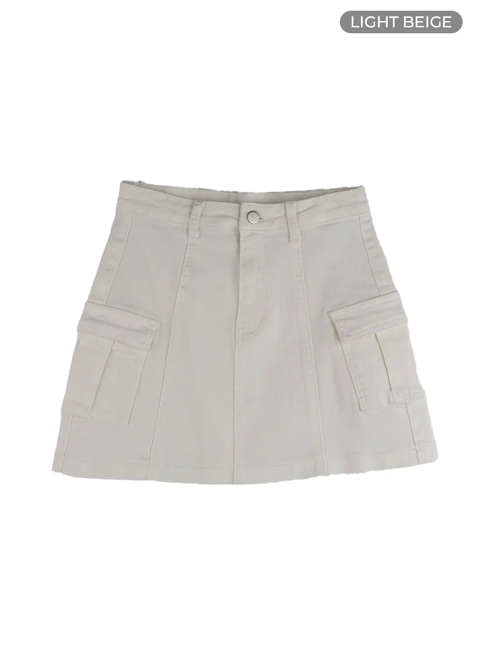 Solid Cargo Mini Skirt OM408