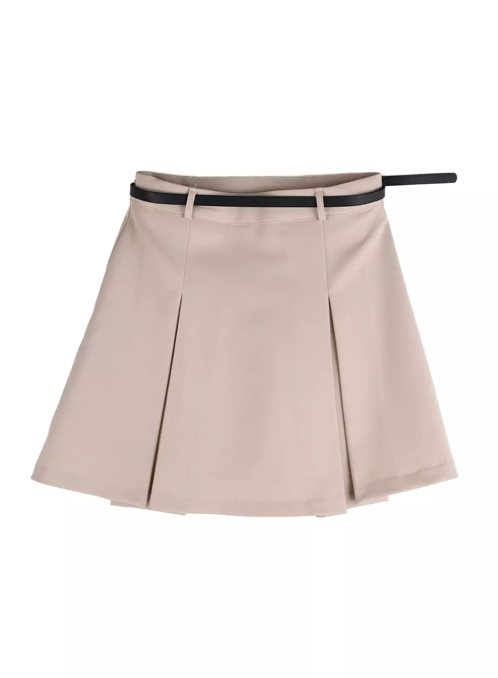 Solid Chic Pleated Mini Skirt IM406