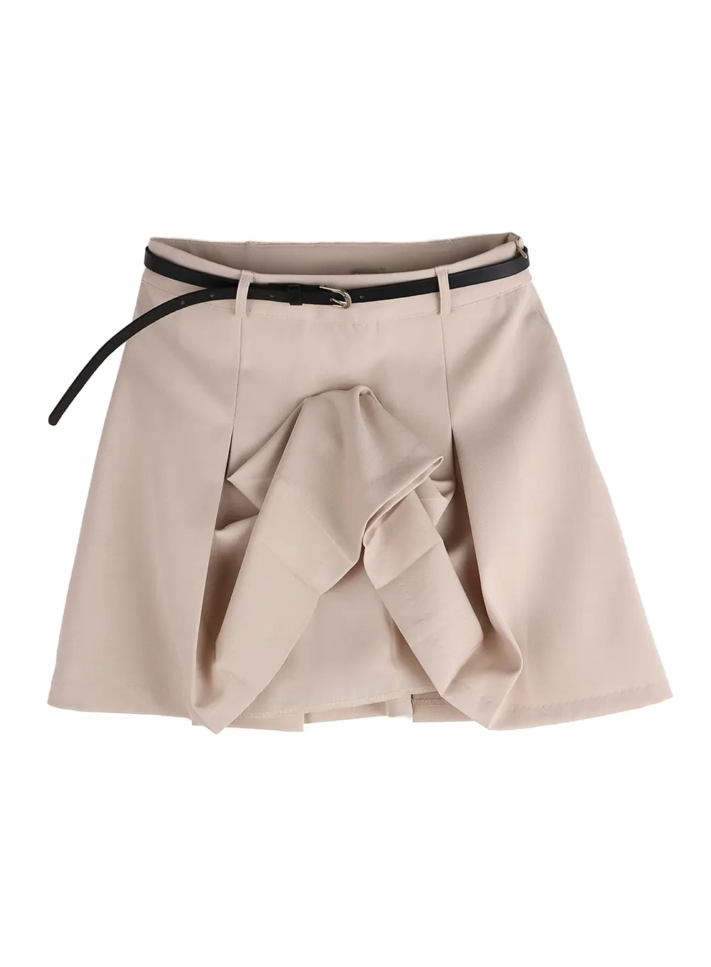 Solid Chic Pleated Mini Skirt IM406