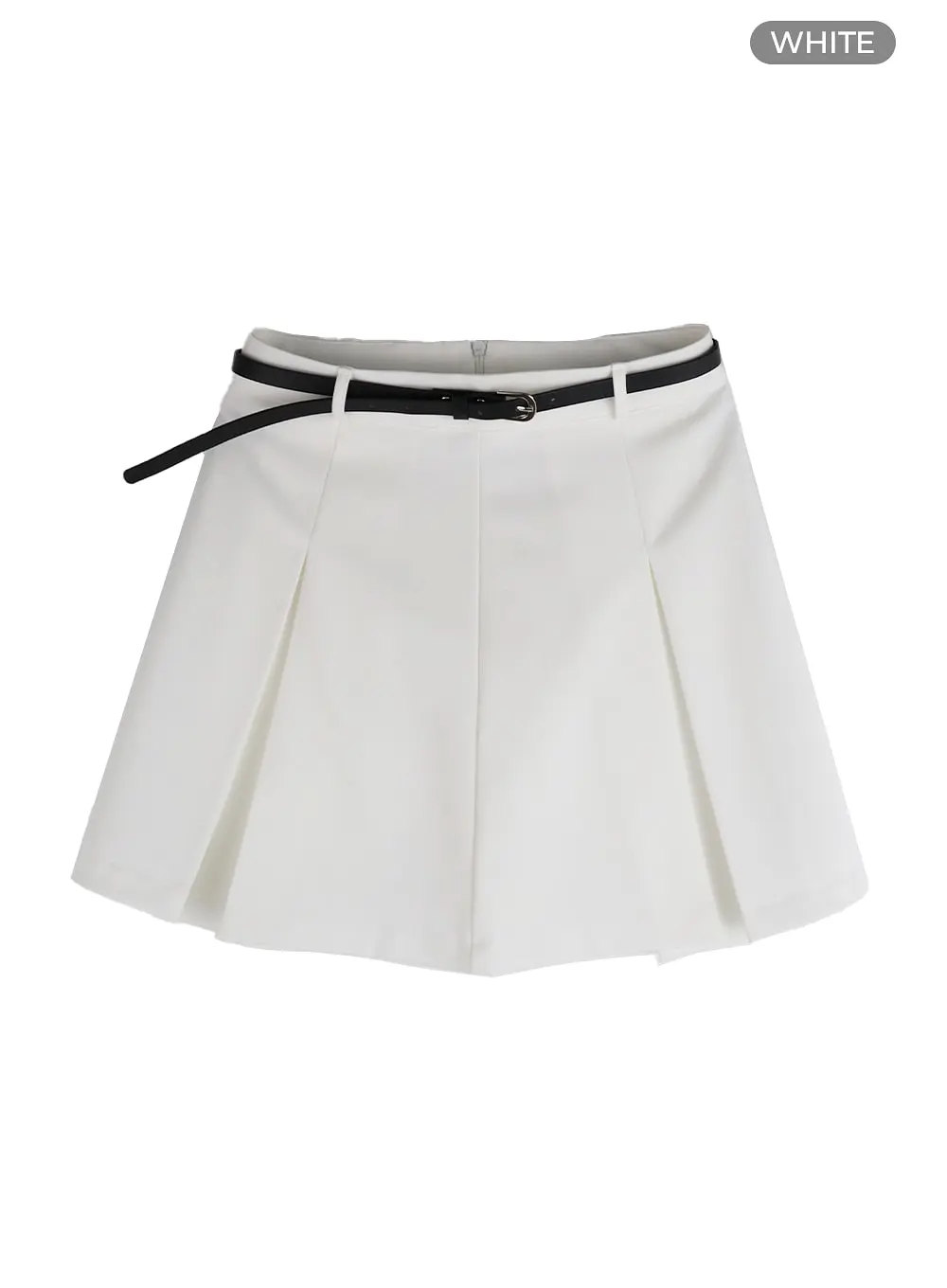 Solid Chic Pleated Mini Skirt IM406