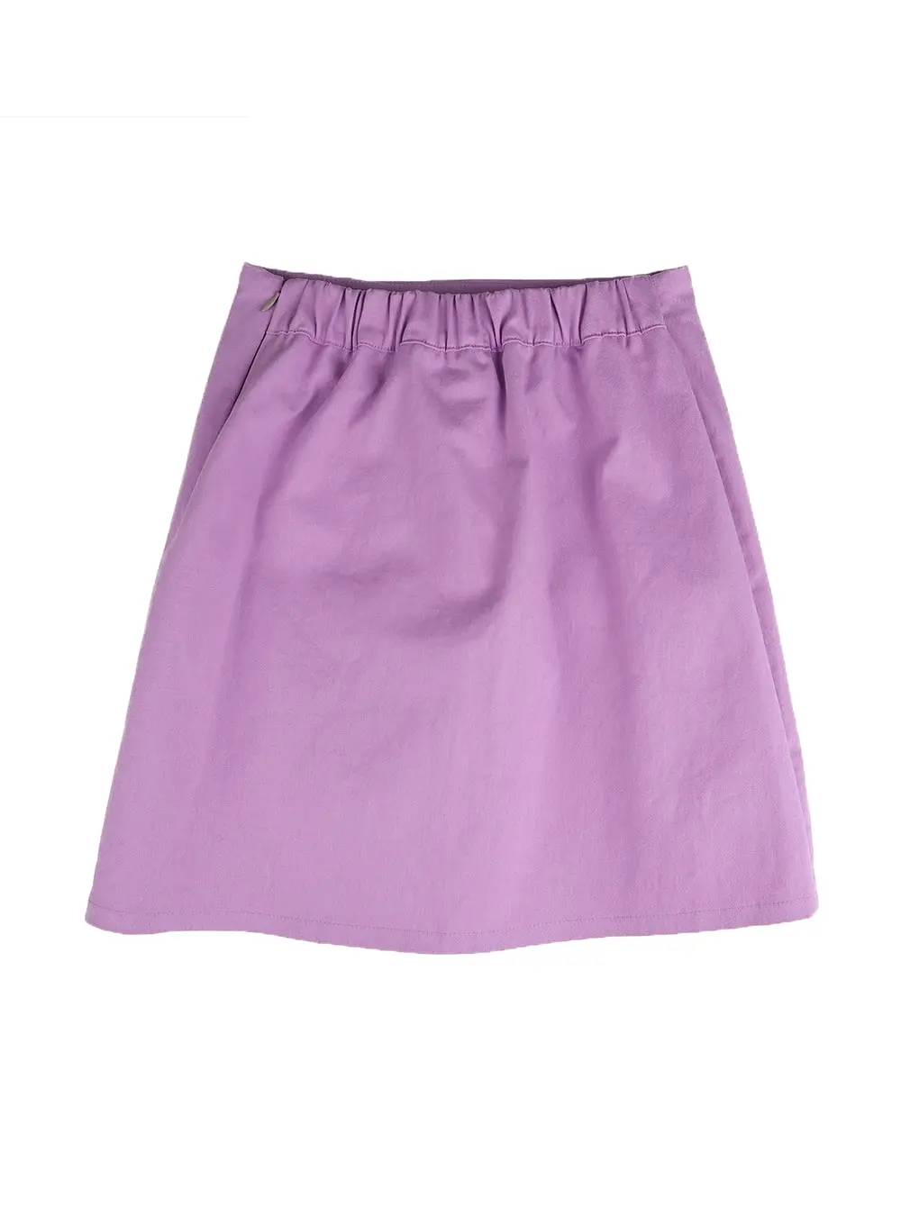 Solid Wrap Cotton Mini Skirt IM406