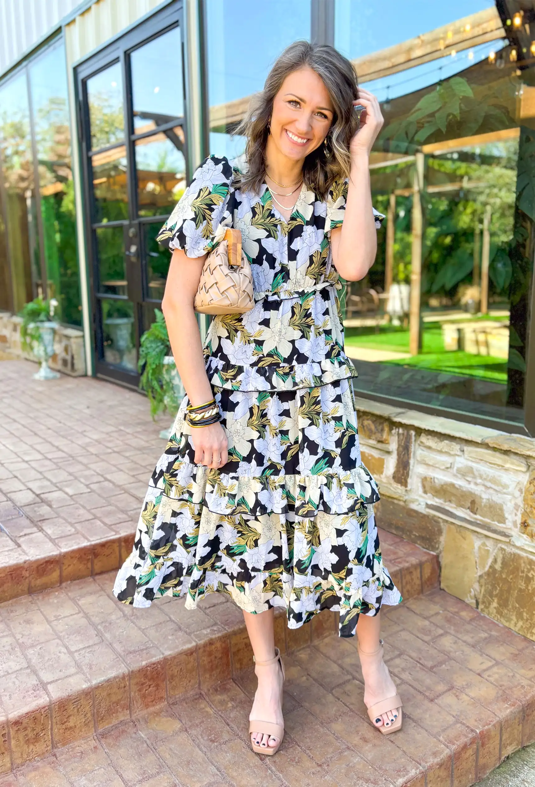 Spin Me Around Floral Midi Dress