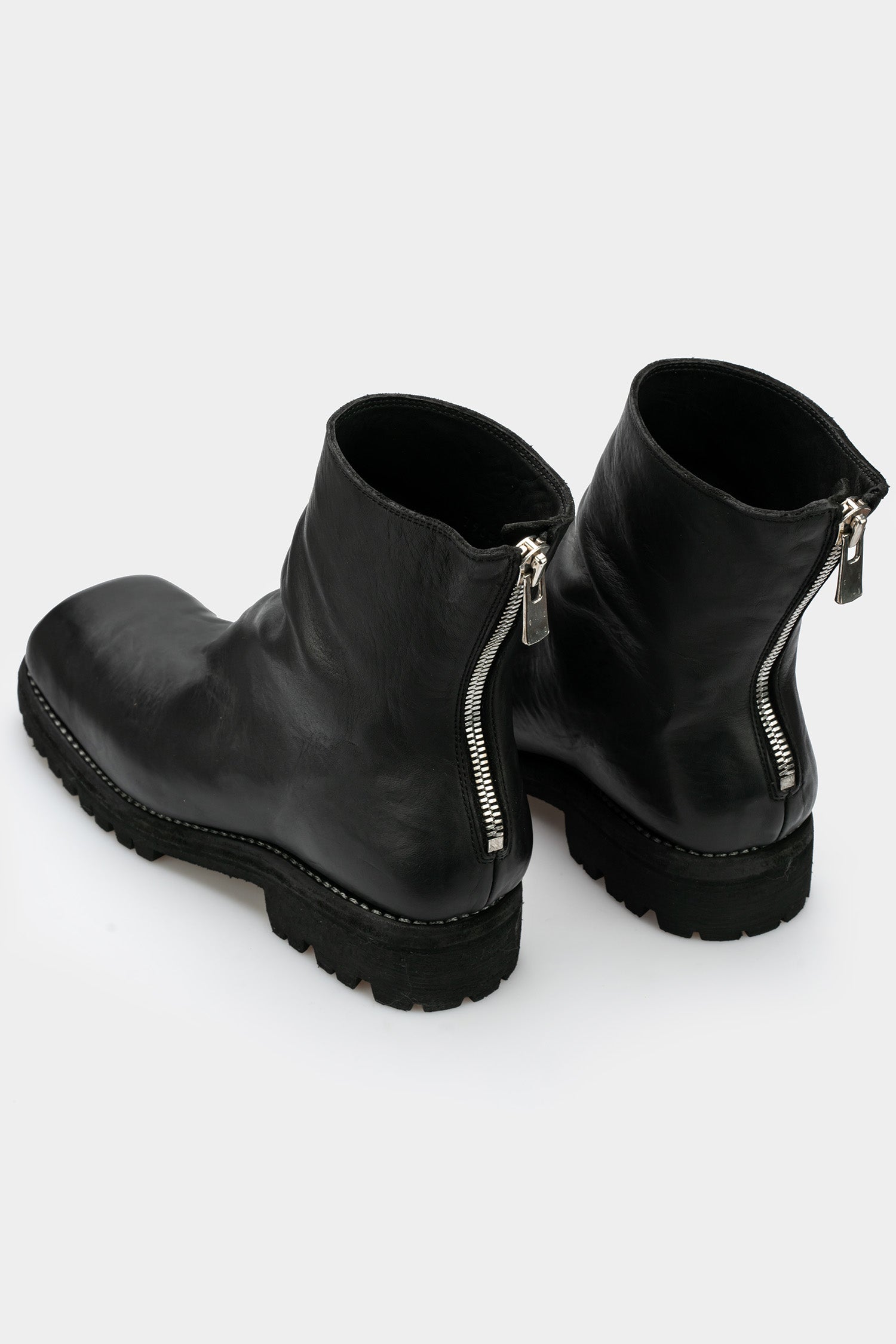 Square toe back zip boots | 79086V