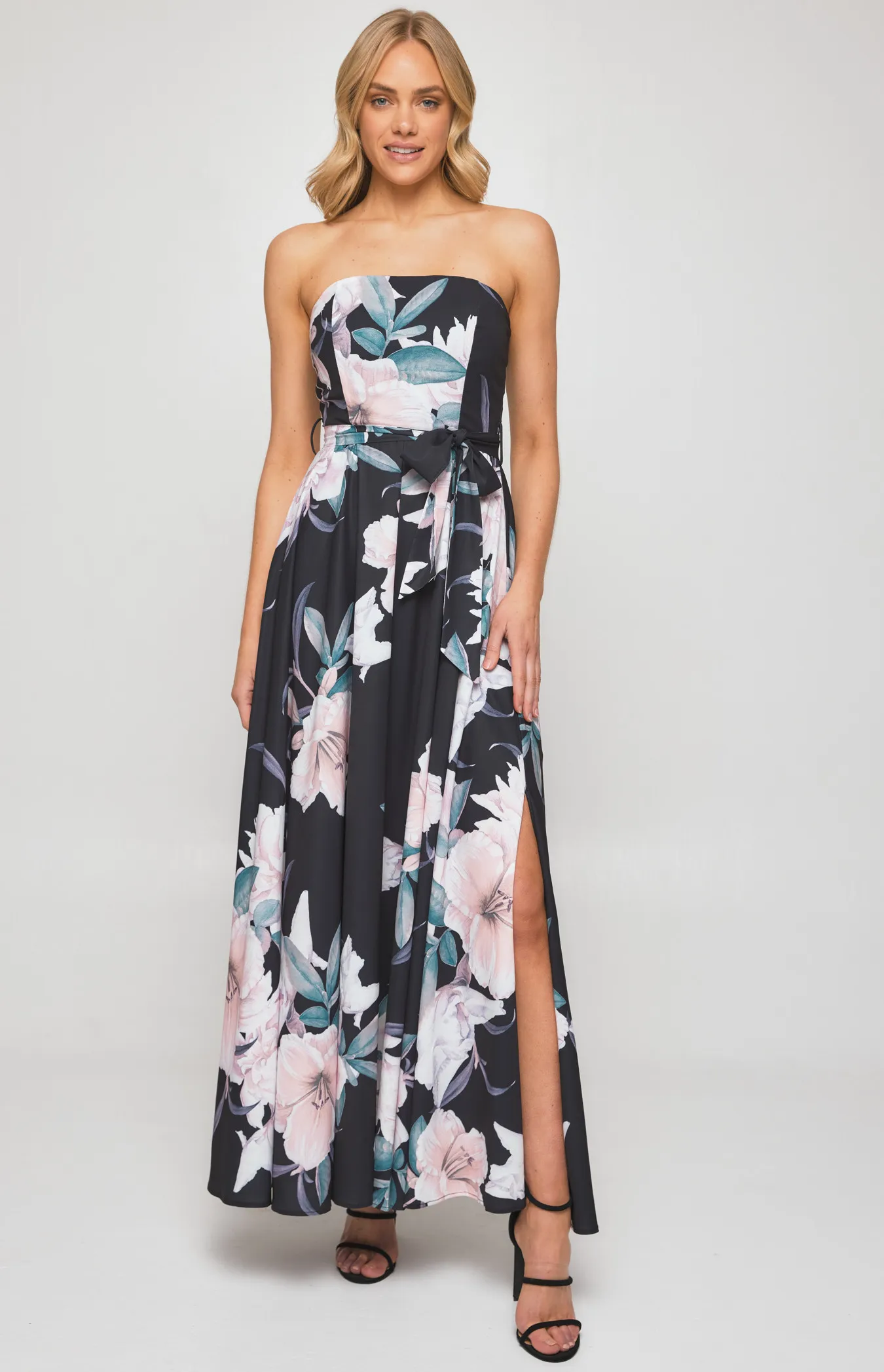 Strapless Maxi Floral Dress (SDR342-3A)