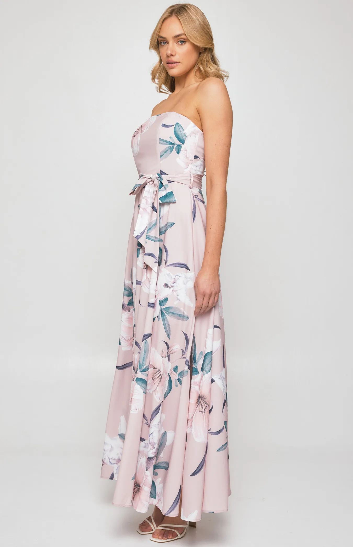 Strapless Maxi Floral Dress (SDR342-3A)