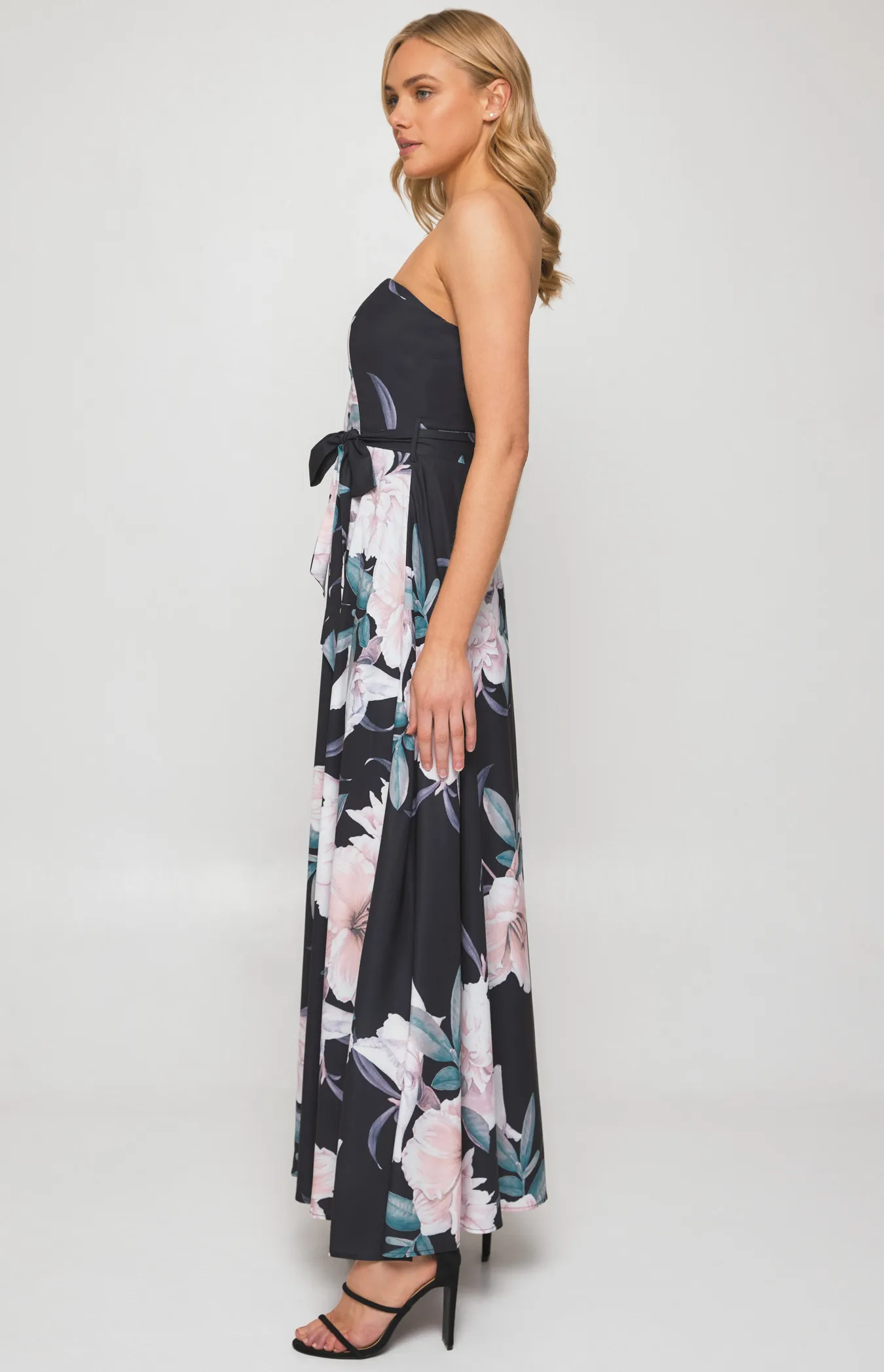 Strapless Maxi Floral Dress (SDR342-3A)