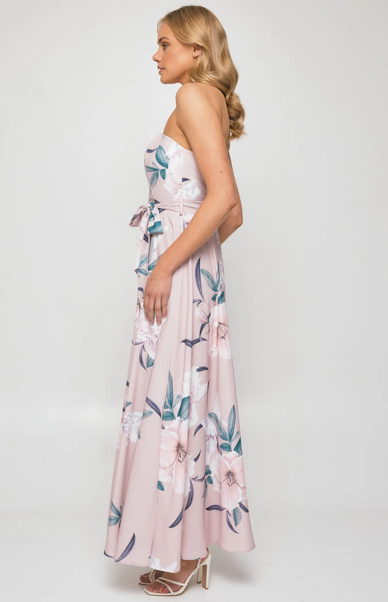 Strapless Maxi Floral Dress (SDR342-3A)