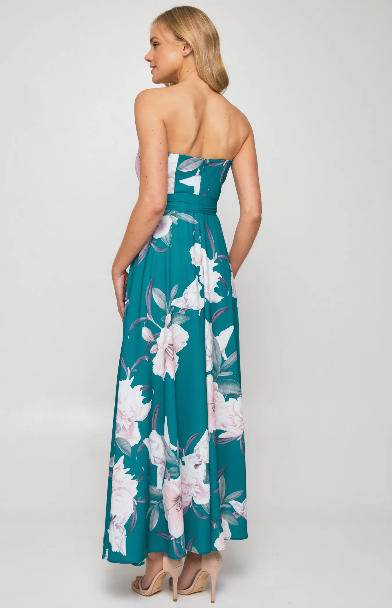 Strapless Maxi Floral Dress (SDR342-3A)