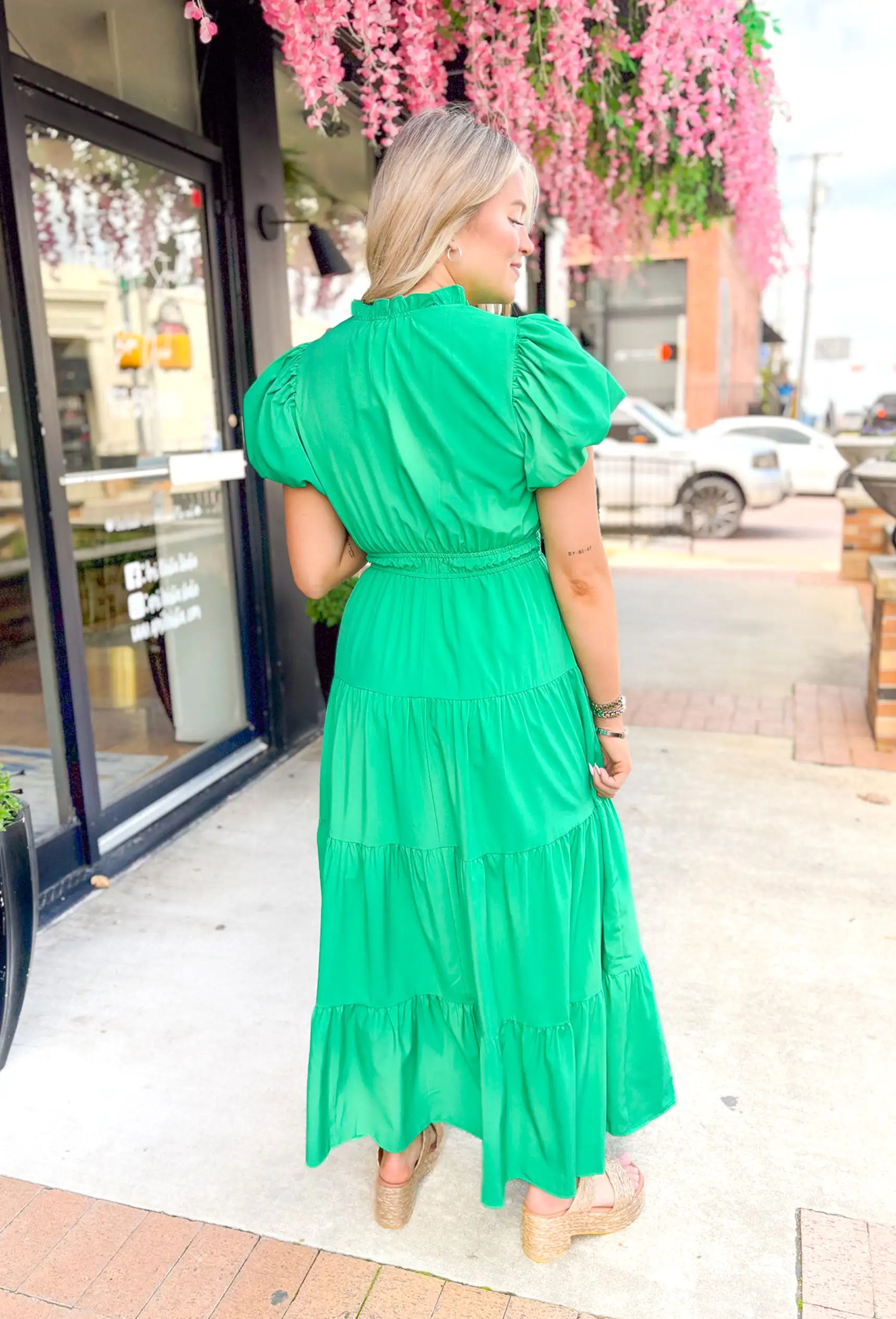 Take It To Heart Midi Dress in Green