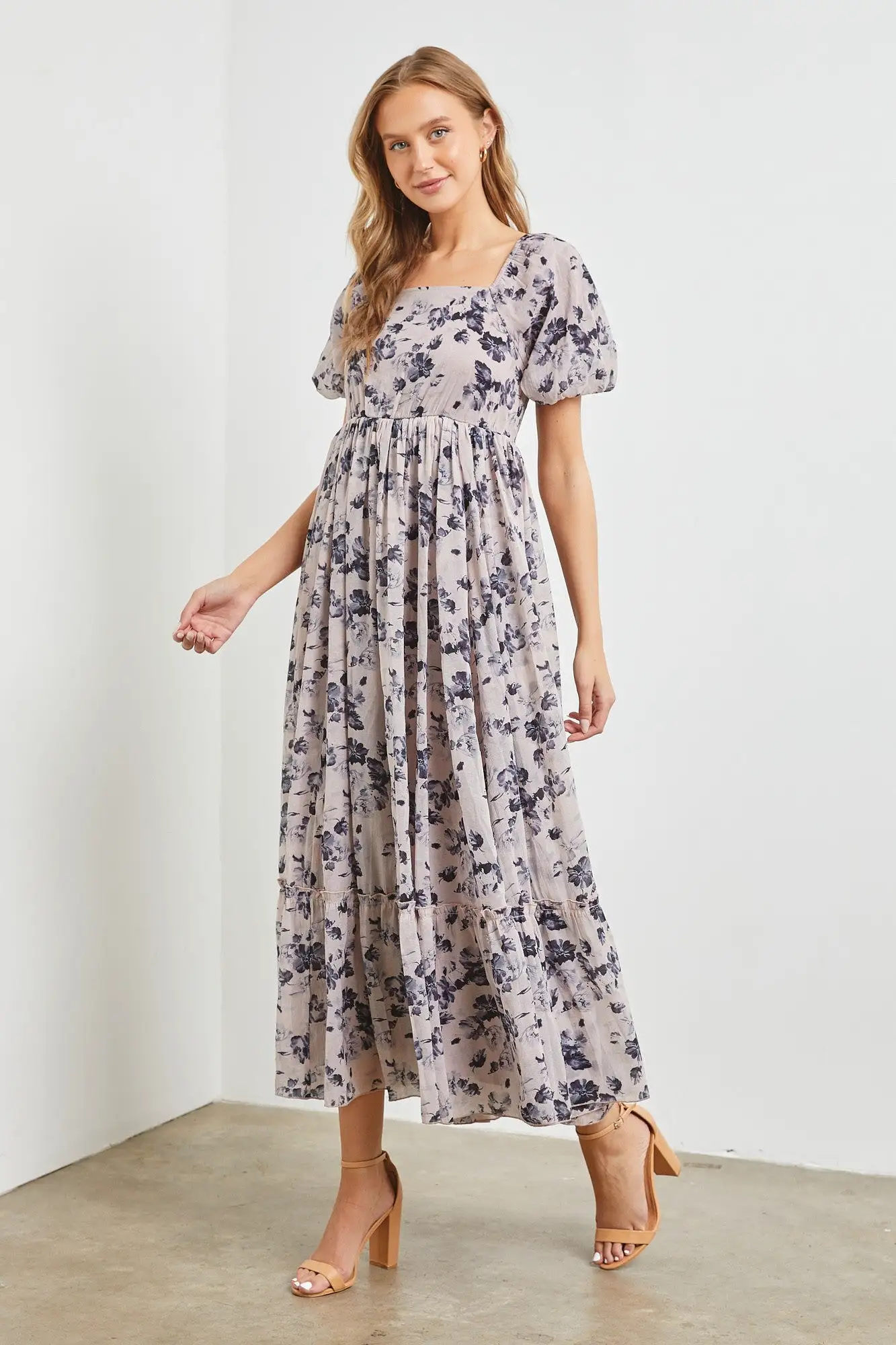 The Ida Pleated Floral Dress