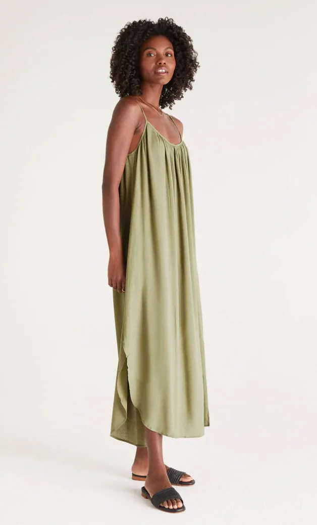 Tiana Crinkle Midi Dress