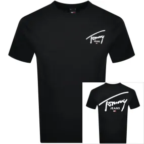 Tommy Jeans Signature Print T Shirt Black