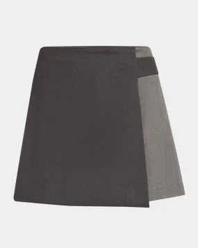 Toni Asymmetric Pleated Mini Skirt