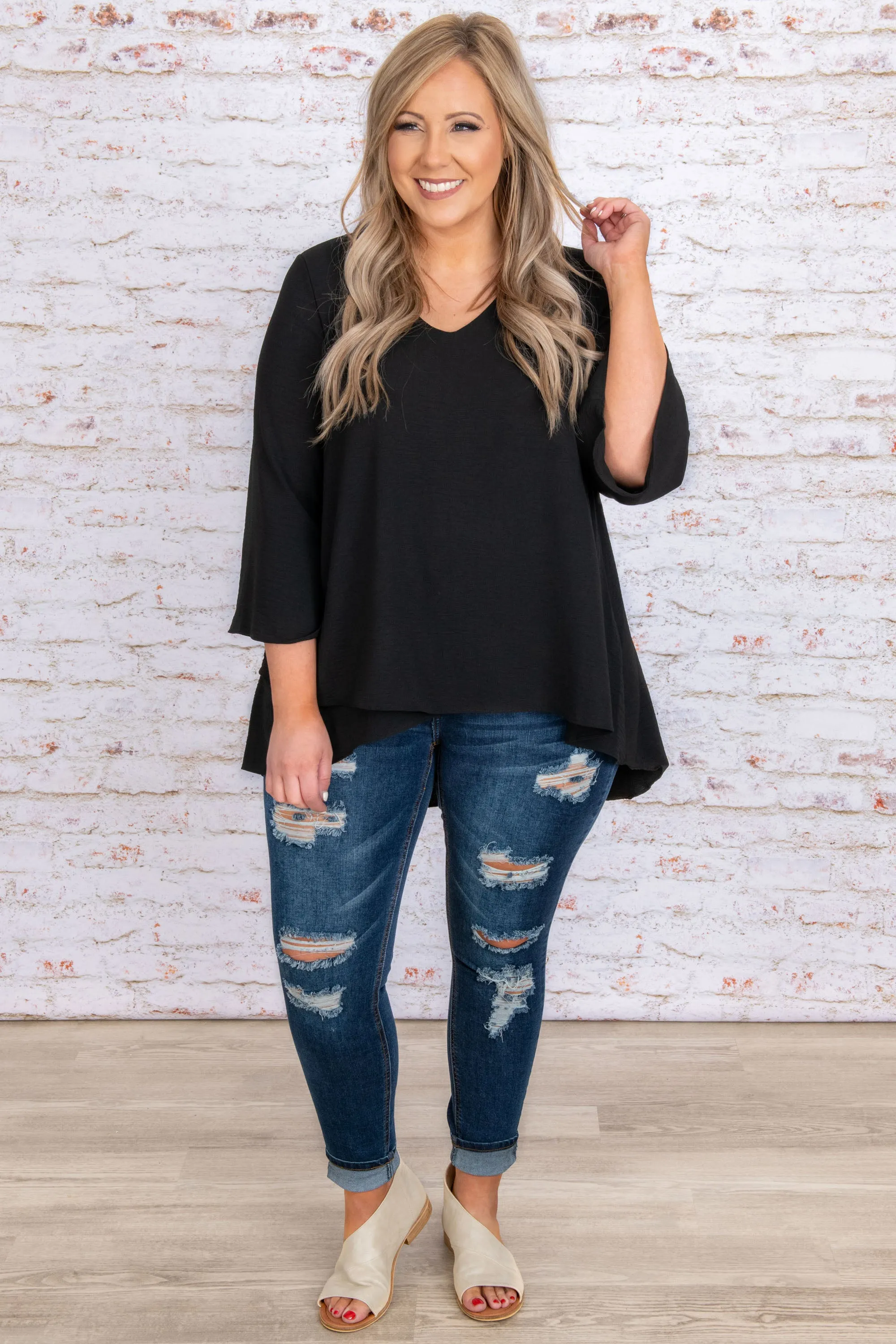 Treasured Moments Top, Black