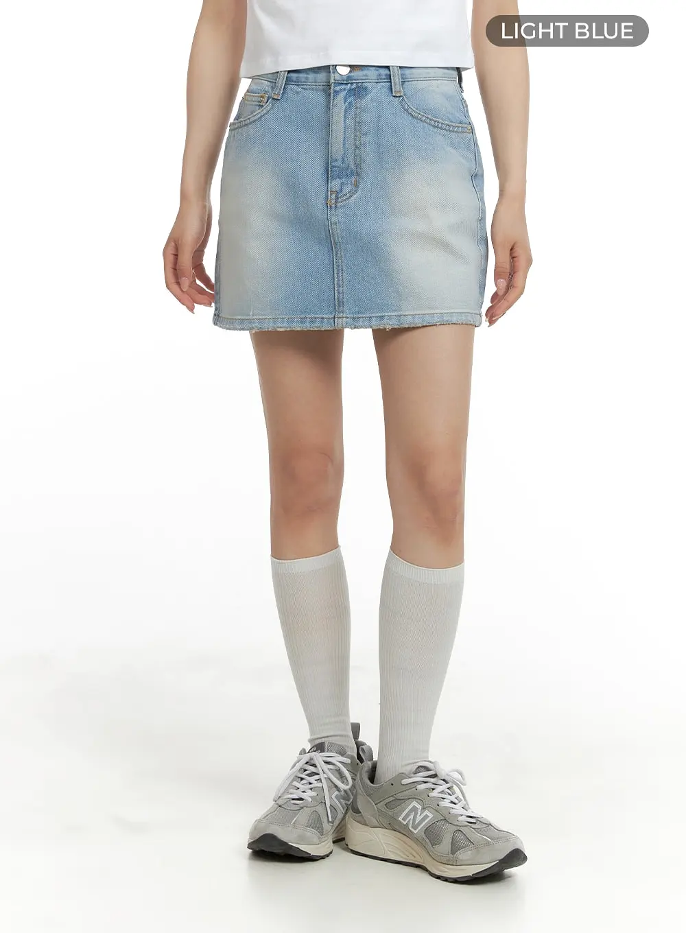 Washed Denim Mini Skirt CM426