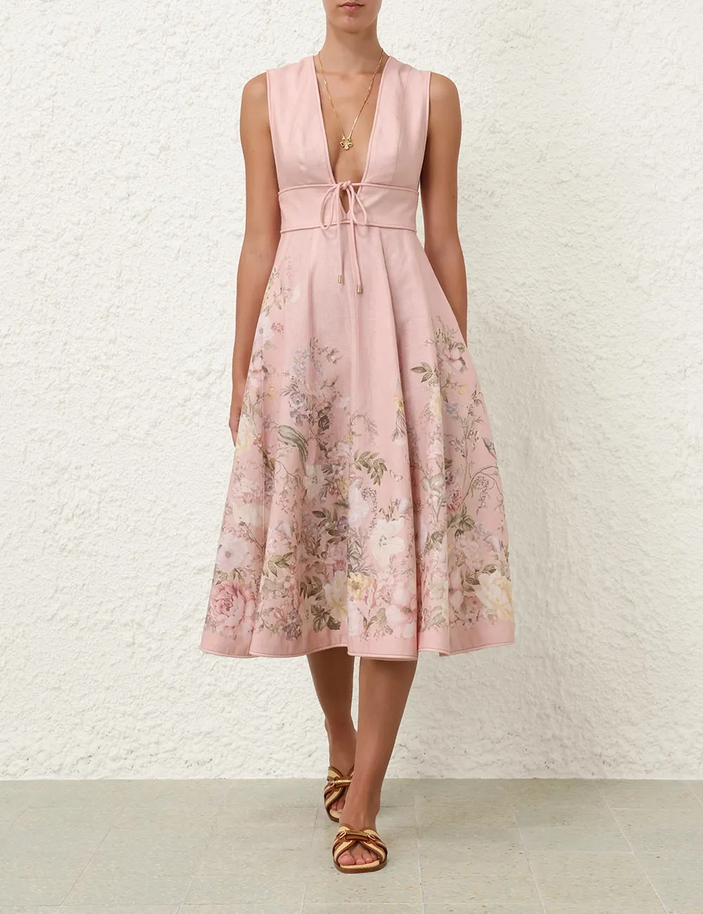 Waverly Plunge Midi Dress 