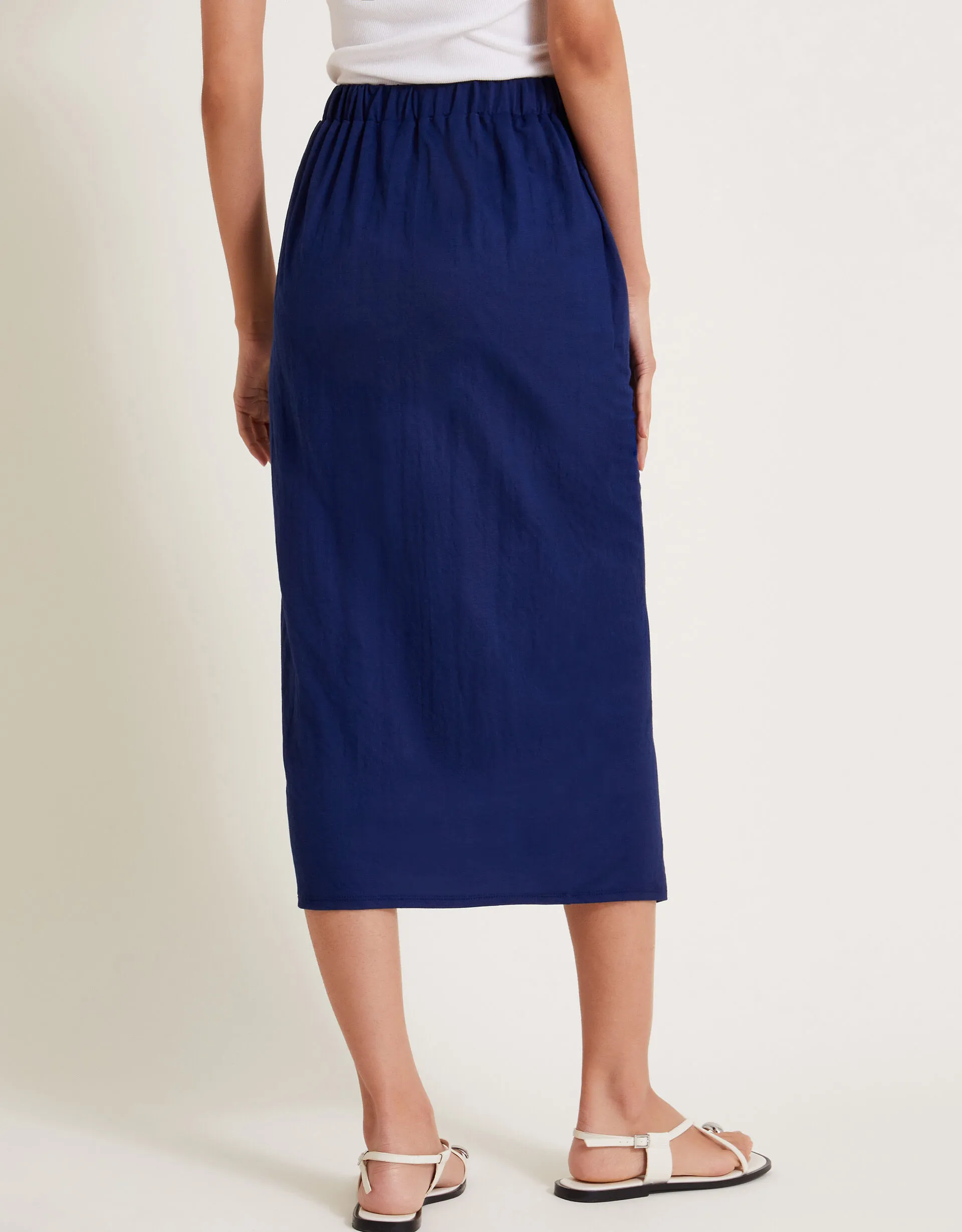 Winnie Wrap Midi Skirt Blue