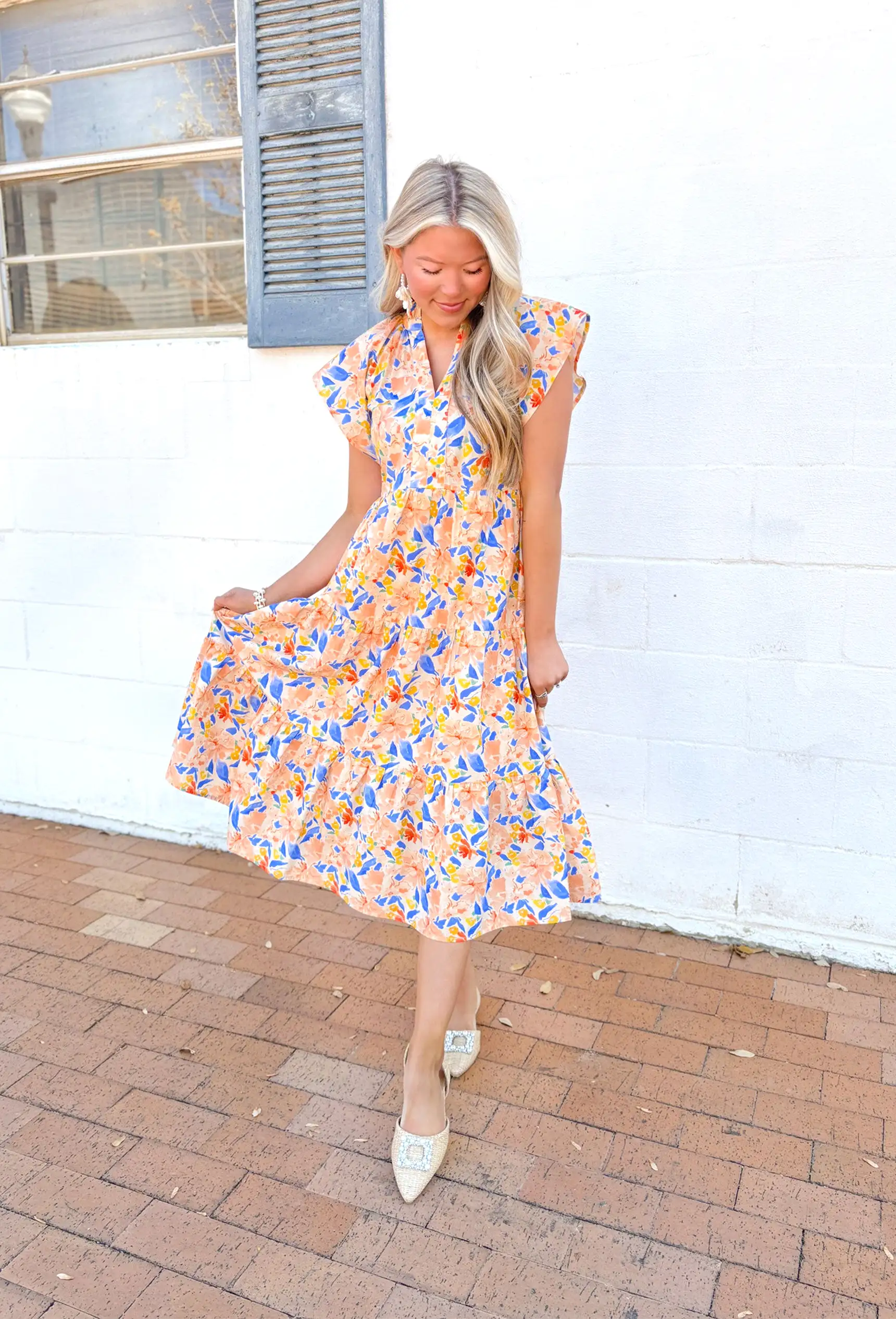 Wishing For Florals Midi Dress