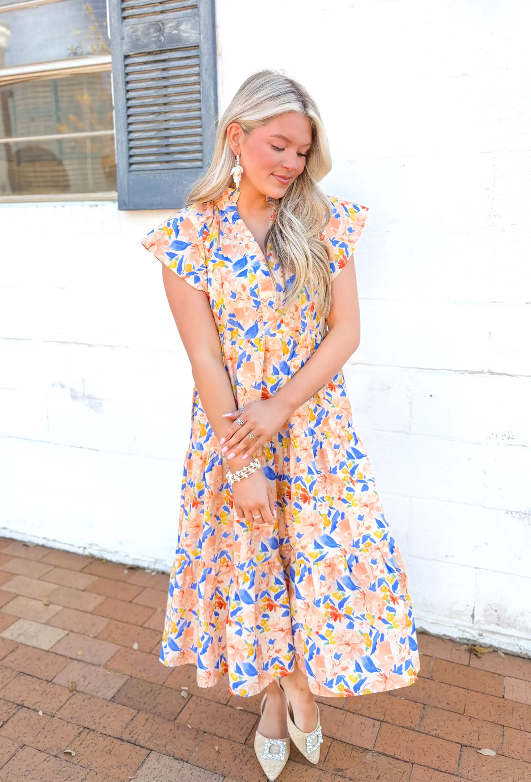 Wishing For Florals Midi Dress