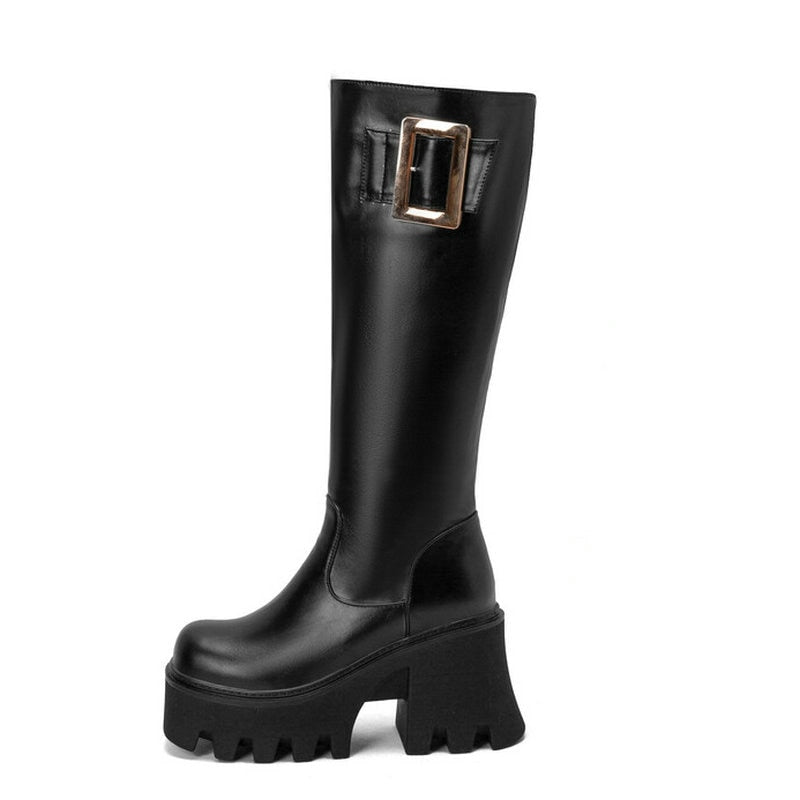 Women's Cozy Winter Soft Thick Sole Ankle Zipper Square Heel Boots