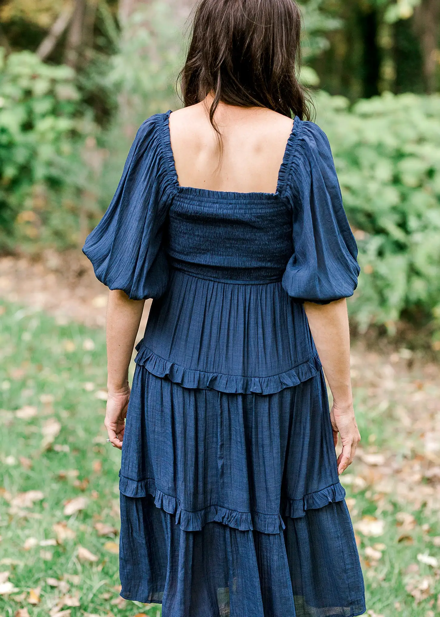 X Deep Blue Romantic Dress