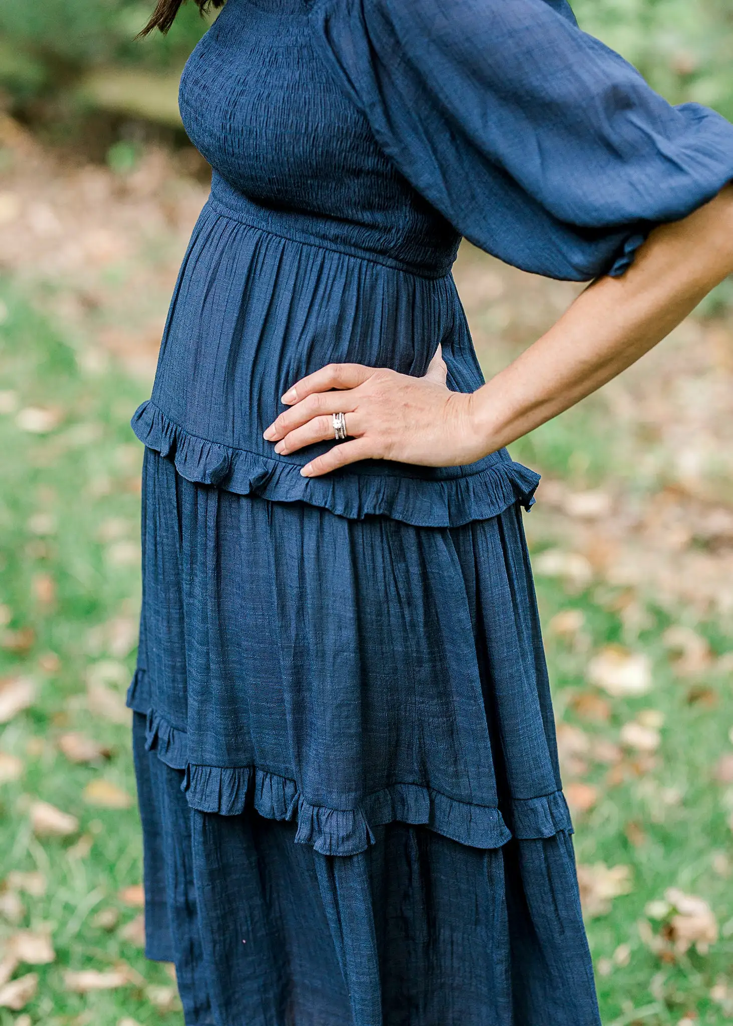 X Deep Blue Romantic Dress